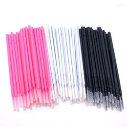 Makeup Brushes 100Pcs/Pack Disposable Long Head Bendable Micro Applicator Eyelash Mascara Glue Cleaning Brush Tools