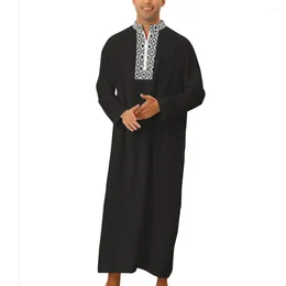 Ethnic Clothing Fall Male Gown Mens Robe Wear-resistant Zip Up Breathable Casual Daily Durable Full Length Kaftan Comfy Fashion