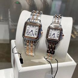 Moda feminina relógio de quartzo alta qualidade aço inoxidável 22mm27mm quadrado diamante relógio luxo safira designer relógio