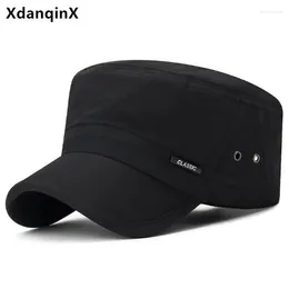 Berets Autumn Thin Breathable Military Hats For Men Golf Cap Camping Fishing Men's Flat Navy Caps Travel Hat Snapback