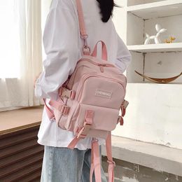 School Bags Fashion Small Backpack Canvas Women Kawaii Mini Anti-theft Shoulder Bag For Teenager Girls