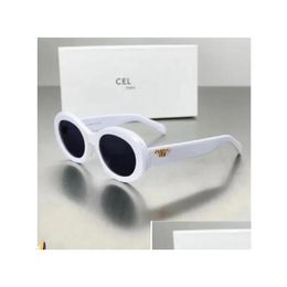 Sunglasses 2023 Retro Cats Eye For Women Ces Arc De Triomphe Oval French High Quality Drop Delivery Fashion Accessories Otman