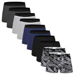 10pcs Pack 2023 Men Panties Cotton Underwear Male Brand Boxer And Underpants For Homme Luxury Set Shorts Box Slip Kit 240119