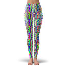 Capris Tie Dye Psychedelic Style Fashion Women Leggings 3d Printed Rainbow Paint Leggings Sexy Elastic Female Skinny Leggings Ddk25