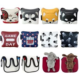 Golf Mallet Putter Cover Headcover Supplies Putting Practice PU Accessories Sport 240122