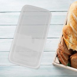 Plates Bread Box Plastic Container Reusable Airtight Storage Clear Keeper Bin Kitchen Counter