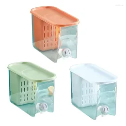 Water Bottles 5800ML Juice Container Refrigerator Cold Kettle Drinkware Bucket With Faucet B03E