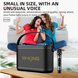 Speakers Wkingh10s outdoor 80W portable Bluetooth speaker high volume portable square dance microphone karaoke highpower sound