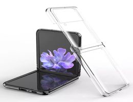 For Samsung Z flip 3 4 Transparent PC Hard Protective Back Cover Case1492202