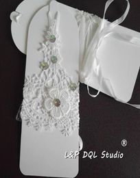 Latest Bridal Gloves Short Lace with Beads New Arrival Wedding Accessories Bridal Gloves Cheap Ivory8304232