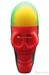 whole 5pcslot 15ml silicone skull container non stick reusable slick wax oil concentrate herb silicone stash jar4546682