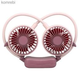 Electric CPDD Mini Neck Fan Portable 2 Speeds USB Rechargeable Quiet Sports Fans for Outdoor L240123