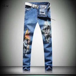 Purple Brand Purple Jeans Men's Jeans High Street Blue Broken Hole Denim Pants Distressed Slim Fit Washed Trousers Wholesale 2 Pieces 10% Dicount 6310