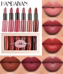 Handaiyan arc lipstick matte Set 6pcs Rich Colours Velvet Moisturiser Longlasting Easy to Wear Beauty Maquillage Luxury Makeup Lip1941627