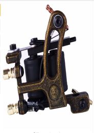 Top Shader Liner Tattoo Machine 10 Warp Coil Green Tattoo Gun Beginner Practice Tattoo Gun Permanent Makeup Machine3002103