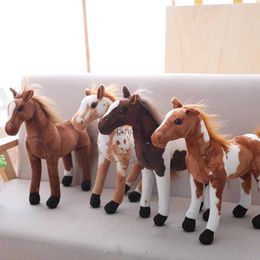 Plush Dolls 30cm Simulation Horse Plush Toys Cute Stuffed Animal Zebra Doll Soft Realistic Horse Toy Kids Birthday Gift