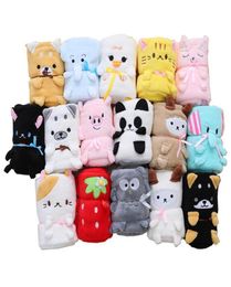 15 style 100 80cm Coral fleece cartoon animal blanket coral fleece blanket folding roll airconditioning blanket birthday gift 2132041073