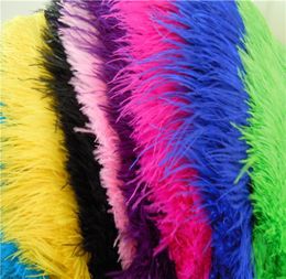 whole 100pcslot 1214inch Ostrich Feather Plume WhiteRoyal buleBlackTurquoisePinkYellow Purple Red Ivory Gold Orange7413719