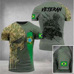 2024New Mens T-Shirts Army-Veteran 3D Print Amercian Soldier Casual Round Neck Loose Short Sleeve Camouflage Commando Men Clothing Nize Max Xxs-6Xl 536