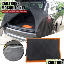Car Sunshade Er Anti-Mosquito Anti-Flying Insects Curtain Trunk Mesh Cam Uv Protection For Suv Mpv Tail Door Mosquito Drop Delivery Au Dhl9P