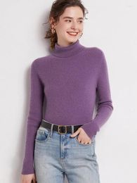 Women's Sweaters Autumn Winter Women Turtleneck Pullover Sweater Merino Wool Basic Soft Warm Slim Cashmere Knitwear Female Clothing Tops