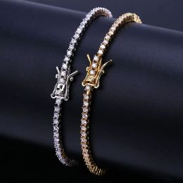 fashion Gold-plated Tennis Bracelet for Men and Women Hip-hop 2.5mm Bracelets