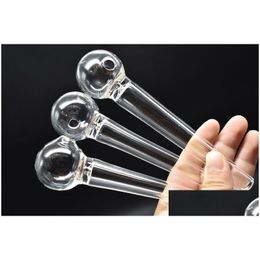 Smoking Pipes Newest High Quality Pyrex Glass Oil Burner Pipe Clear Tube Thick Hand Tobacco Dry Herb Cigarette Drop Delivery Home Gard Otebn