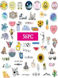 56pcsLot Landscape Animal Cartoon Cute stickers Graffiti Punk Waterproof Decal Laptop Motorcycle Luggage Snowboard Car Sticker5471064