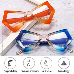 Sunglasses Office Portable Butterfly Rainbow Computer Goggles Ultra Light Frame Anti-Blue Glasses Oversized Eyeglasses