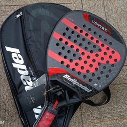 Padel Tennis Racket Professional Soft Face Carbon Fiber EVA Paddle Tenis Racquet Sports Equipment With Cover Bag 240122