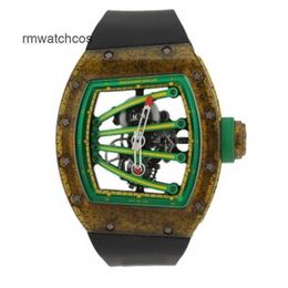 Luxury Watches Replicas Richardmill Automatic Movement Wristwatches Richardmill Flywheel Mens Series Rm5901 Limited Edition of 50 Kiwifruit Carbon Nano 4X5Y