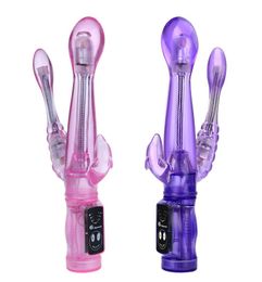 Erotic 6 Speed Bendable Double Vibrators Waterproof G Spot Anal Clitoris Stimulator Rabbit Vibrators Adult Sex Toys for Woman 07011132524