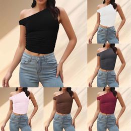 Camisoles & Tanks Ladies Fashion Off Shoulder Tops Sleeveless Navel Bare Slim Tank Top All 4xl Blouse