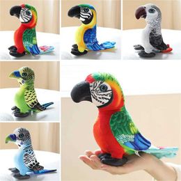 Plush Dolls 1pc 20cm Kawaii Parrot Plush Toys Soft Simulation Psittacidae Macaw Stuffed Toy Cute Wild Animals Birds Dolls Children Kids Gift