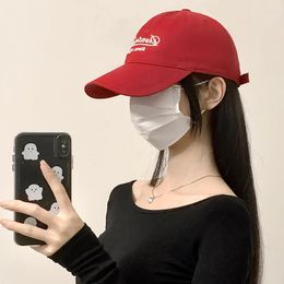 Ball Caps Baseball Cap Women's Summer Big Head Circumference All-Match Letters Make Face Smaller Plus-Sized Deepen Wide Brim Peaked