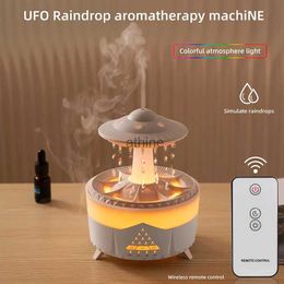 Humidifiers UFO Water Drop Humidifier Rain Cloud Air Humidifier Aromatherapy Essential Oils Aroma Diffuser USB Air Diffuser Mist Maker YQ240123
