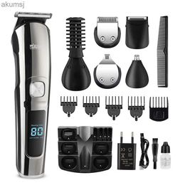 Hair Clippers Multifunction Hair Clippers Men Grooming Kits Nose Body Groomer Beard Moustache Shaver USB Rechargeable Hair YQ240122