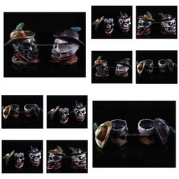 Ashtrays Pirate Modeling Resin Ashtray---- Oil Rig Glass Bongs Water Pipe Thick Pyrex Mini Heady Liquid Sci Color Random Delivery Dr Dhars