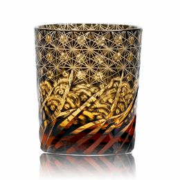 Edo Kiriko Glass Bohemian Czech Engraving Whiskey And Wine Cup Drinking Ware Hand to Color Glass Whisky Tumbler With Gift Box 1PCS