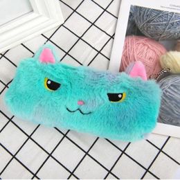 Soft Stationery Bag Cute Large Capacity Plush Pencil Case Washable Resistant To Dirt Storage