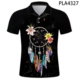 Men's Polos 3D Printed Polo Shirt Men Cool Ropa Butterfly Homme Fashion Camisas Streetwear Casual Hombres Harajuku Short Sleeve Tops