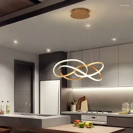 Chandeliers 2024 Gold Grey Chrome Modern LED Chandelier For Living Dining Room APP Control Hanging Lndoor Lighting Ceiling Lamp
