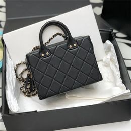 10A Mirror Quality Designer Cosmetic Bags Lambskin Small Vanity Case Women Handbag With Box C145