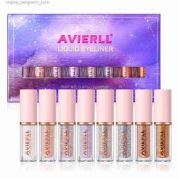 Eyeliner 8-color shimmer liquid eye shadow set metal glitter eye shadow durable waterproof glitter eye shadow Q240122