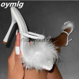 Sandals Women High Heels Slippers Fashion Thin High Heels Sandals Woman Lace-up Slides Female Shoes Fashion Sandals Lady Party ShoesJ240122