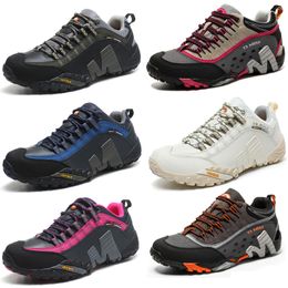 2024 Men Climbing Hiking Shoes Work Safety Shoes Trekking Mountain Boots Non-slip Wear-resistant Breathable Outdoor Gear Sneaker 39-45