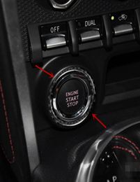 Carbon Fiber Car Engine Power Push Start Stop Button Decorative Cover Trim For Subaru BRZ / 86 2013-17 Interior Accessories Decals4849374