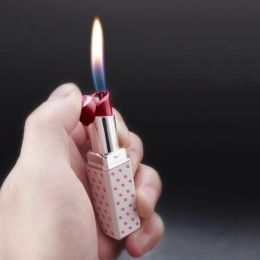 Creative Mini Lighter Butane Gas Refillable Lipstick Shape Cigarette Lighters For Women Nice Gift Funny Lighter 11 LL