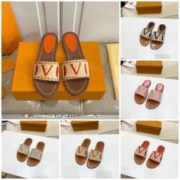 Designer Slippers Dupe Slippers Women Slippers Flat Letter Mules Fashionable and easy to wear Rubber sole wide versatile comfortable slippers