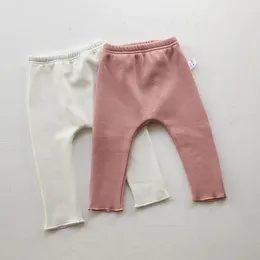 Trousers Autumn Winter Kids Warm Pants Girls One Piece Fleece Outer Wear Sports 12-24M BABY Clothes Casual